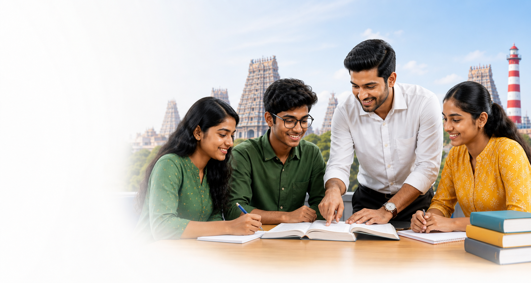 DD Academy teacher guiding students in Chennai